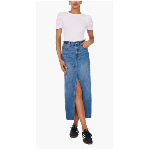 1.STATE Puff Sleeve Rib T-Shirt Size‎ XS New with Tags - Picture 2 of 7